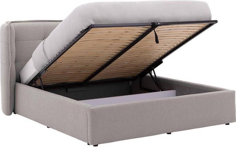 Goossens Gestoffeerd Bedframe Canon 180 x 200 Stof boucle