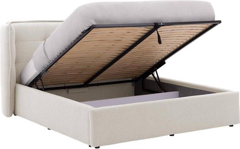 Goossens Gestoffeerd Bedframe Canon 180 x 200 Stof boucle