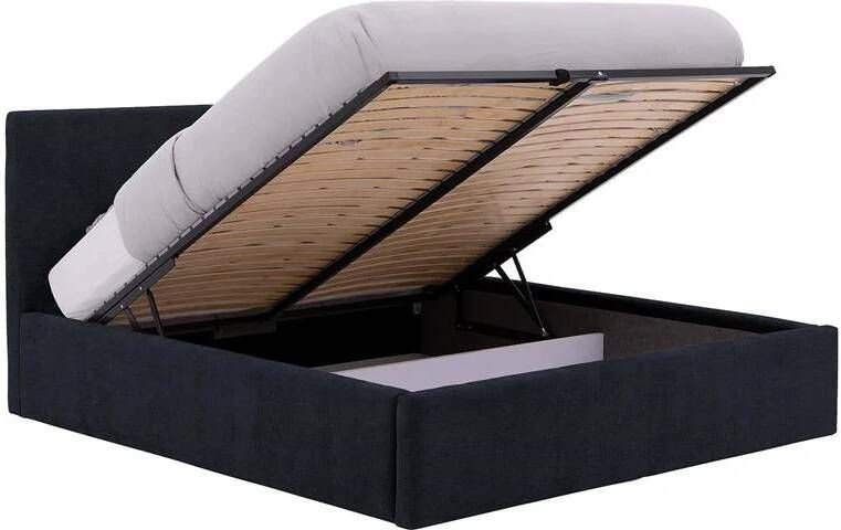 Goossens Bedframe Mysen Storage 160 x 200 Stof fijn geweven donker