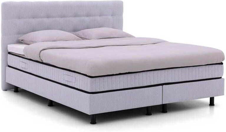 Goossens Boxspring Bjorn grijs 180 x 212 cm