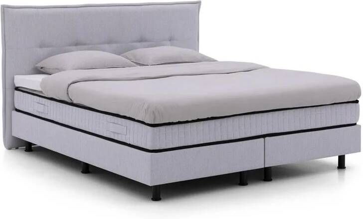 Goossens Boxspring Kaja grijs 180 x 212 cm