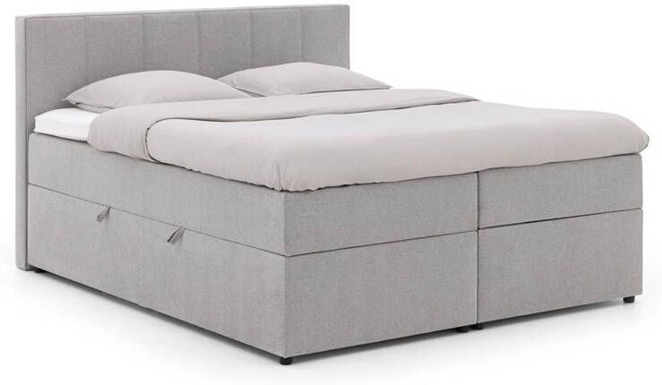 Goossens Boxspring Store met opbergruimte grijs 180 x 200 cm
