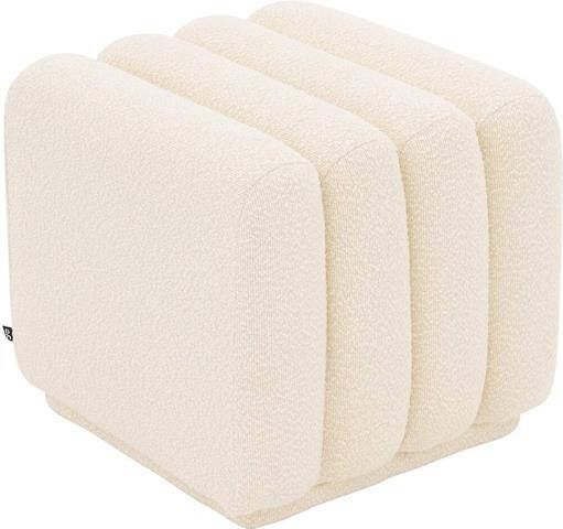 Goossens hocker Leia in boucle ivoor