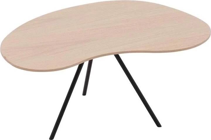 Goossens Salontafel Saya in Eiken gelakt roomwit