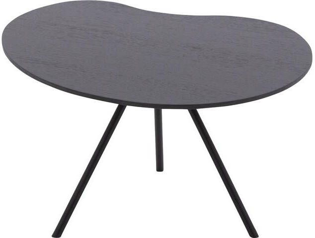 Goossens Salontafel Saya in Eiken soft touch lak zwart ral 9005