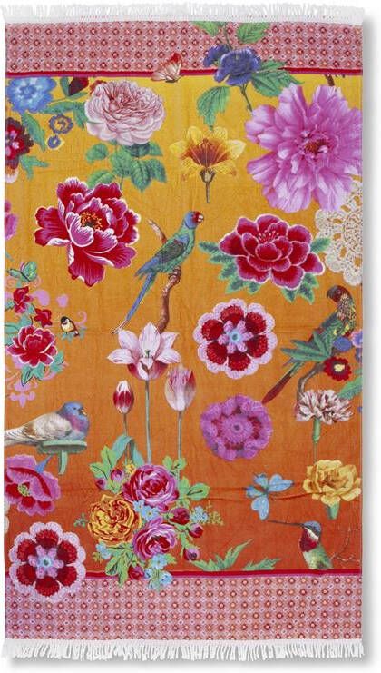 Happiness Strandlaken Velours Katoen Suzy 100x180cm multi