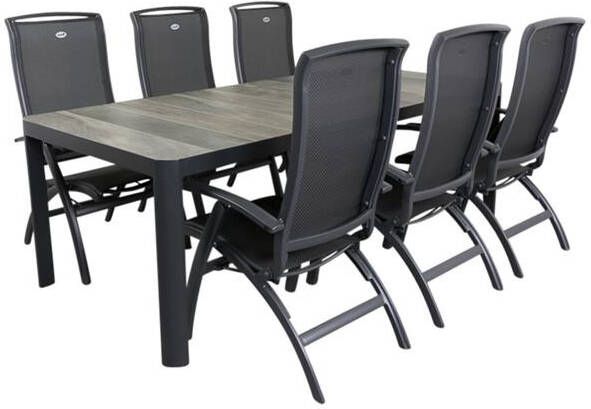 Hartman Da Vinci alu Queens 220 cm. tuinset 7-delig verstelbaar