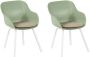 Hartman Le Soleil Element dining stoel wit frame kuip Sage green met taupe kussen - Thumbnail 1
