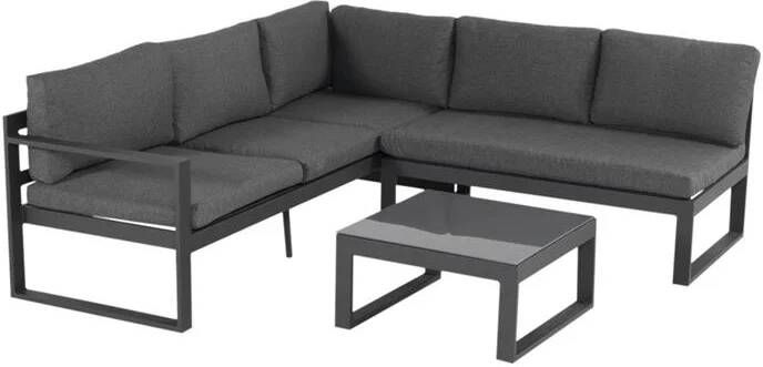 Hartman Hoek Loungeset Malaga (Incl. tafel) Antraciet