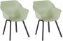 Van der Garde Tuinmeubelen Hartman Tuinstoel Sophie Element Met Armleuning Pastel Groen Set Van 2 - Thumbnail 2