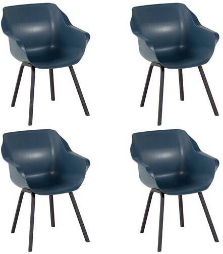 Hartman Sophie Element Tuinstoel Set van 4 Steel Blue