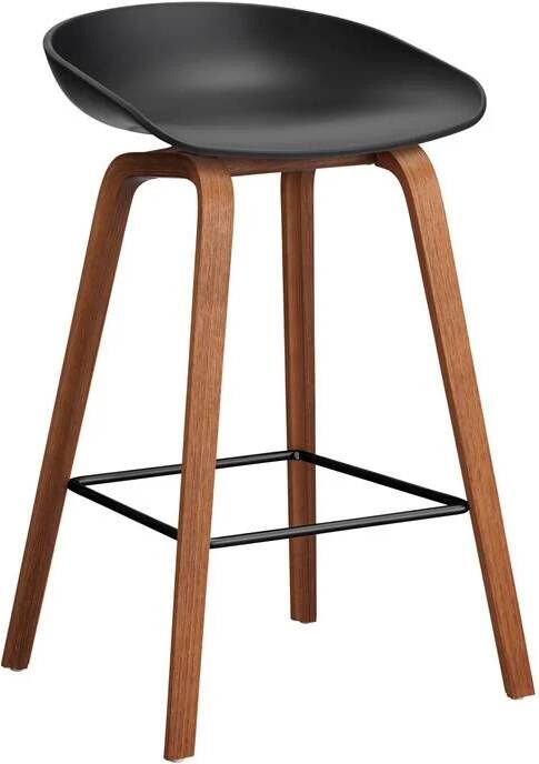 HAY About a Stool AAS32 Barkruk H 65 cm Walnut Black