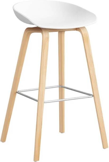 HAY About a Stool AAS32 Barkruk H 75 cm Soaped Oak White