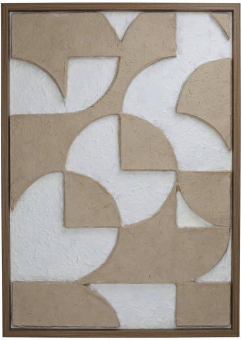 HD Collection Wanddeco D Abstract Beige Papier 40x60x4cm (BxHxD)