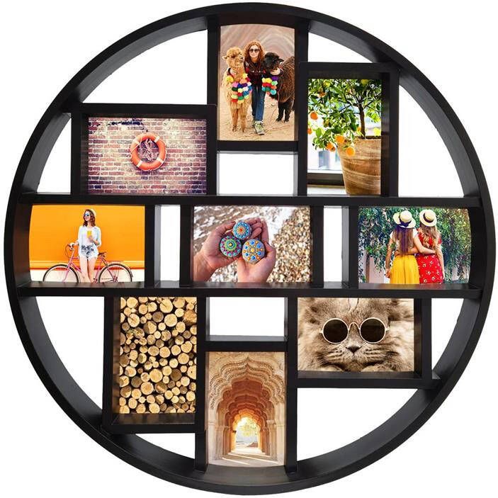 Henzo Fotolijst Discus Gallery Collagelijst voor 9 foto\&apos;s Fotomaat 10x15 cm Zwart