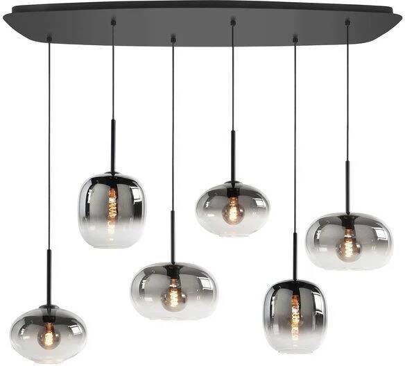 Highlight Bellini Hanglamp Deens Ovaal Smoke 6 Lichts 100 x 39cm