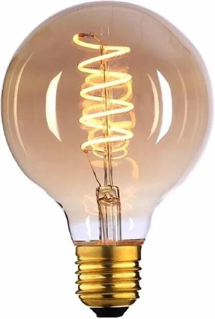 Highlight E27 4Watt Gold Spiraal 80mm Dimbaar