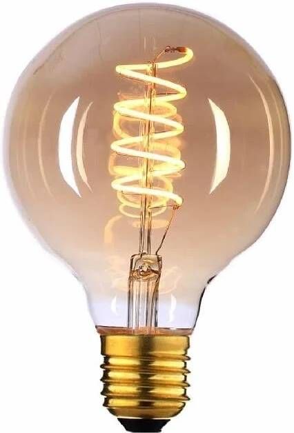 Highlight E27 4Watt Gold Spiraal 95mm Dimbaar