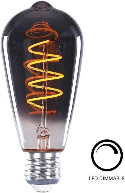Highlight Lamp LED ST64 4W 100LM 2200K Dimbaar Rook
