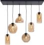 Highlight Hanglamp Fantasy 6 lichts L 100 x B 35 cm amber glas - Thumbnail 2