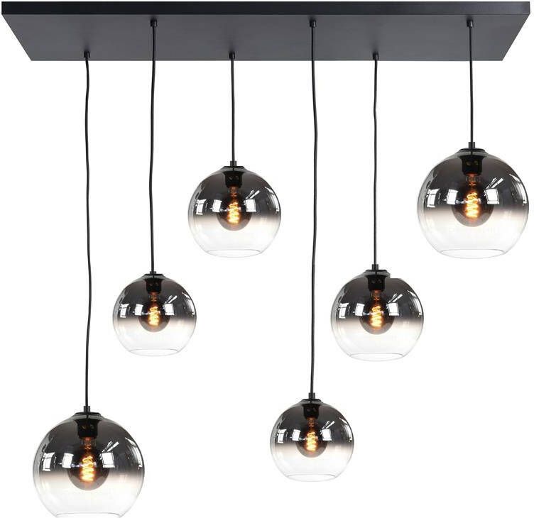Highlight Hanglamp Fantasy Globe Smoke Clear 6 Lichts