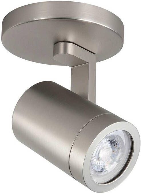 Highlight Opbouwspot Halo 1-lichts rond geborsteld staal