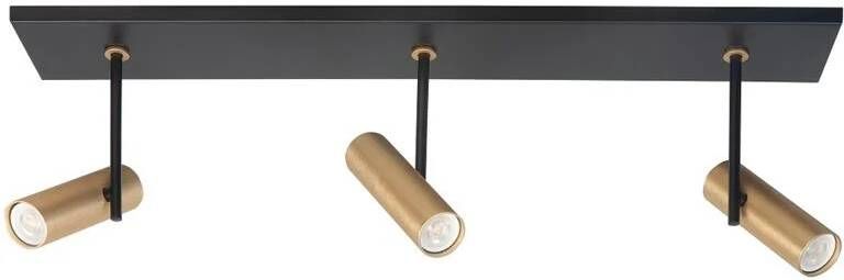 Highlight Spot Trend Zwart Goud Mini GU-10 Ø 35mm 3 Lichts Balk