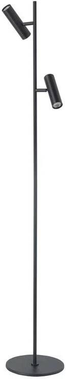 Highlight Vloerlamp Trend Zwart 2 lichts 141cm mini GU10