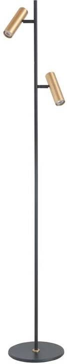 Highlight Vloerlamp Trend Zwart|Goud 2 lichts 141cm mini GU10