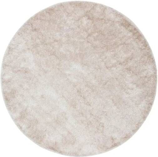 Hioshop Mattis vloerkleed Ø200 cm polyester beige.