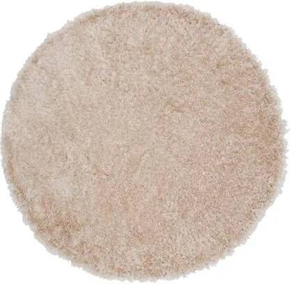 Hioshop Natta vloerkleed Ø200 cm polyester beige.