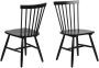 Leen Bakker Eetkamerstoel Skeby hout zwart (2 stuks) - Thumbnail 1