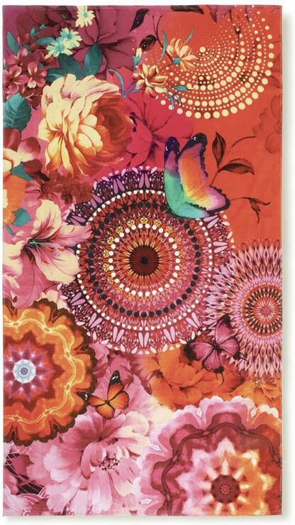 HIP Strandlaken Velours Katoen Ziva 100x180cm multi