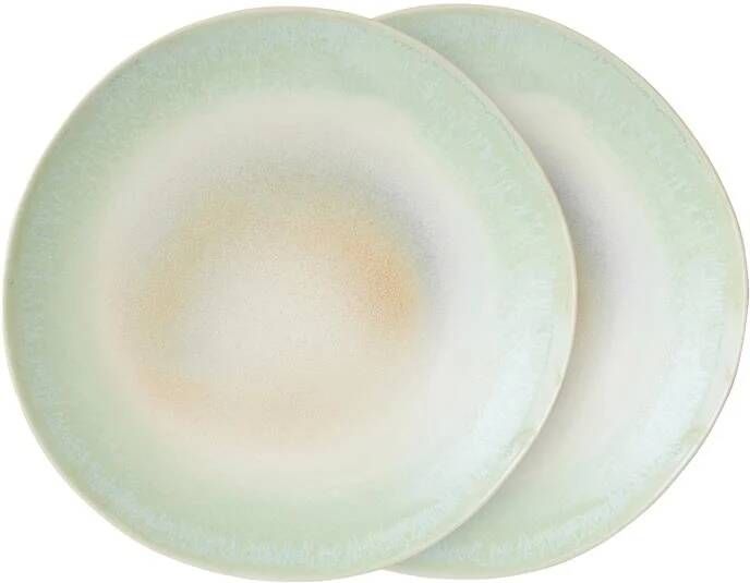 HKLIVING 70's Dinerbord Ø 29 cm Set van 2 Palms