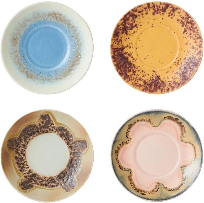 HKLIVING 70's Schotels Set van 4 Ocean