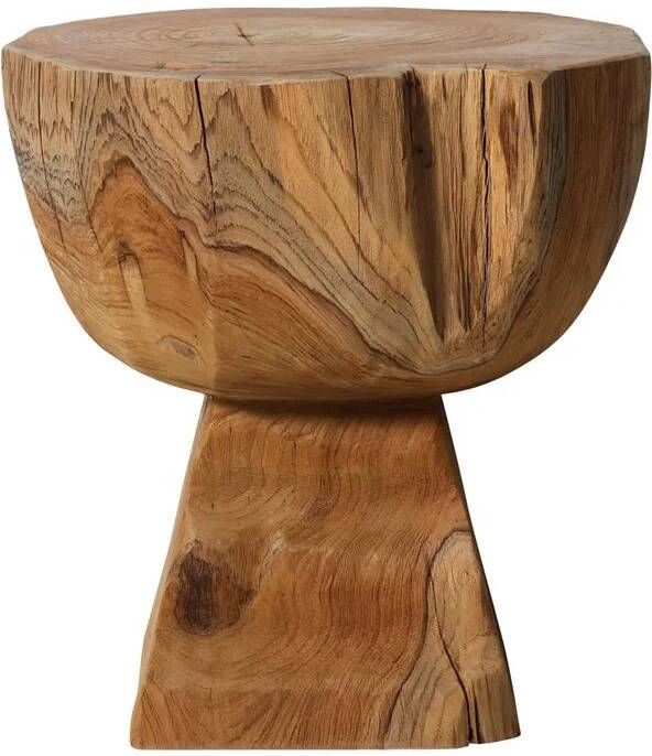 HKLIVING Krukje Arched Teakhout Ø42cm NATUREL Rond