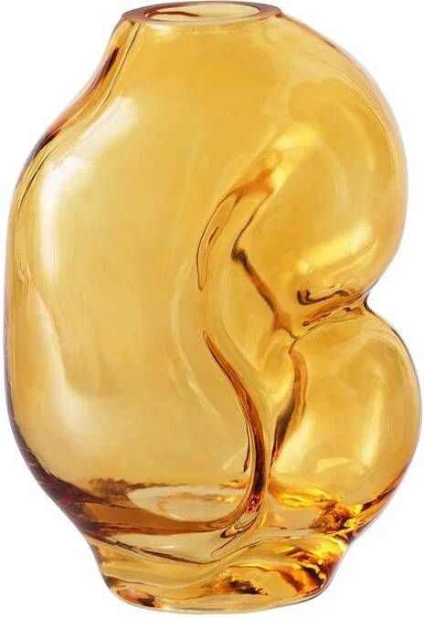 HKLIVING Gleam Glass Vaas Small Amber