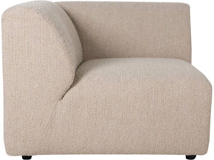 HKLIVING Jax Bank Element Eindstuk Links Bouclé Taupe