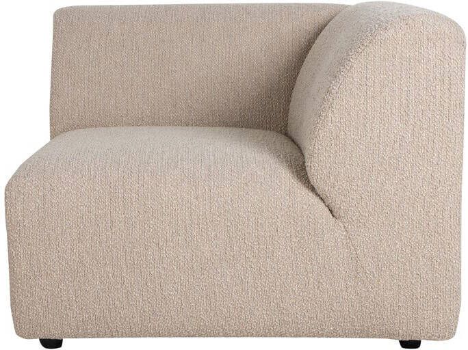 HKLIVING Jax Bank Element Eindstuk Rechts Bouclé Taupe