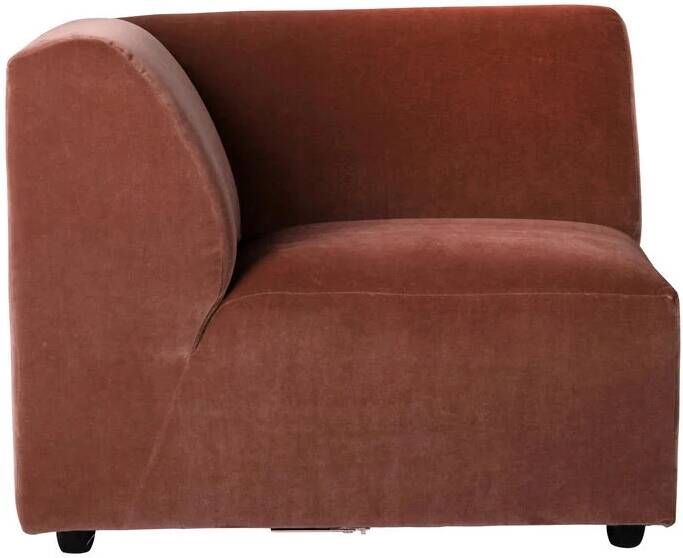 HKLIVING Jax Bank Element Hoekstuk Links Royal Velvet Magnolia