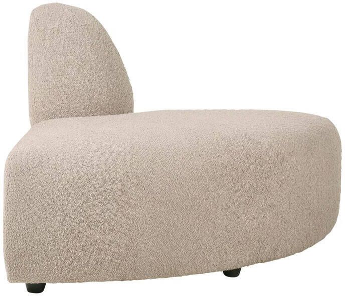 HKLIVING Jax Bank Element Hoekstuk Rond Bouclé Taupe