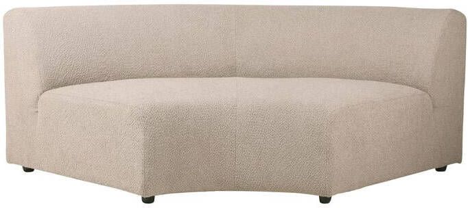 HKLIVING Jax Bank Element Middenstuk Rond Bouclé Taupe