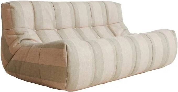 HKLIVING Bank Lazy Lodge stof 158cm Beige gestreept