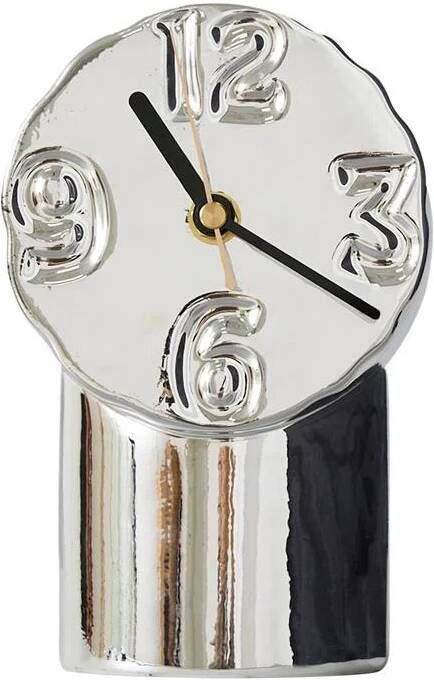 HKLIVING Retro Ceramics Tafelklok Chrome