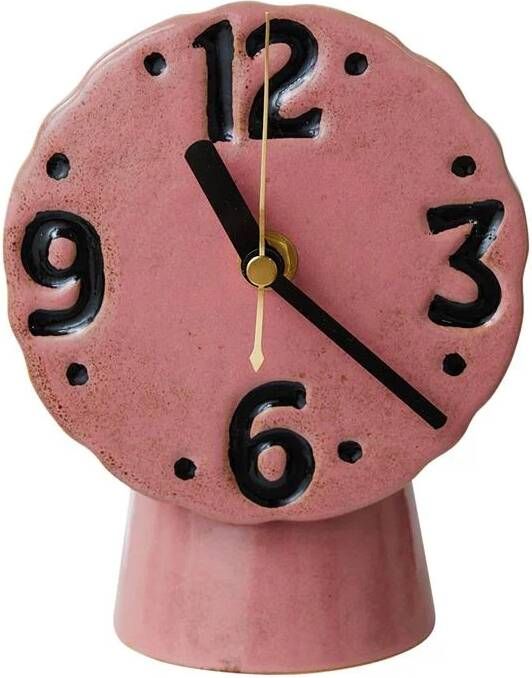 HKLIVING Retro Ceramics Tafelklok Pink