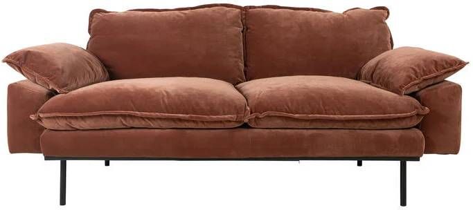 HKLIVING Retro Sofa 2-zitsbank Royal Velvet Magnolia