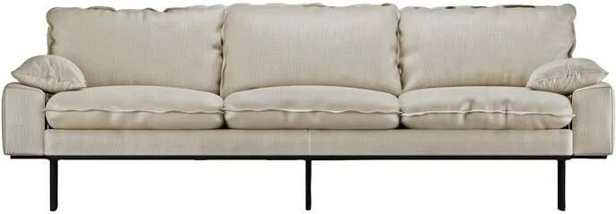 HKLIVING 3-zits Bank Retro 245cm Geweven stof Ivoor