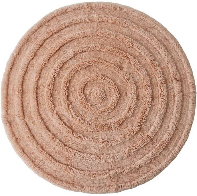 HKLIVING Round Woolen Vloerkleed Ø 150 cm Soft Pink