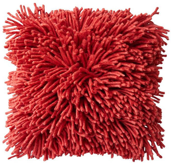HKLIVING Rugged Woolen Sierkussen 50 x 50 cm Cherry Red