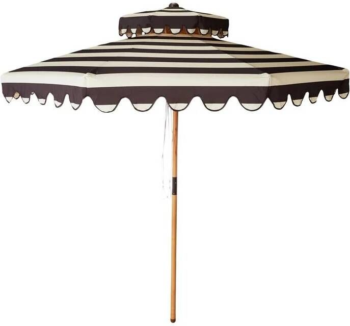 HKLIVING Parasol Striped Ø270cm Stracciatella
